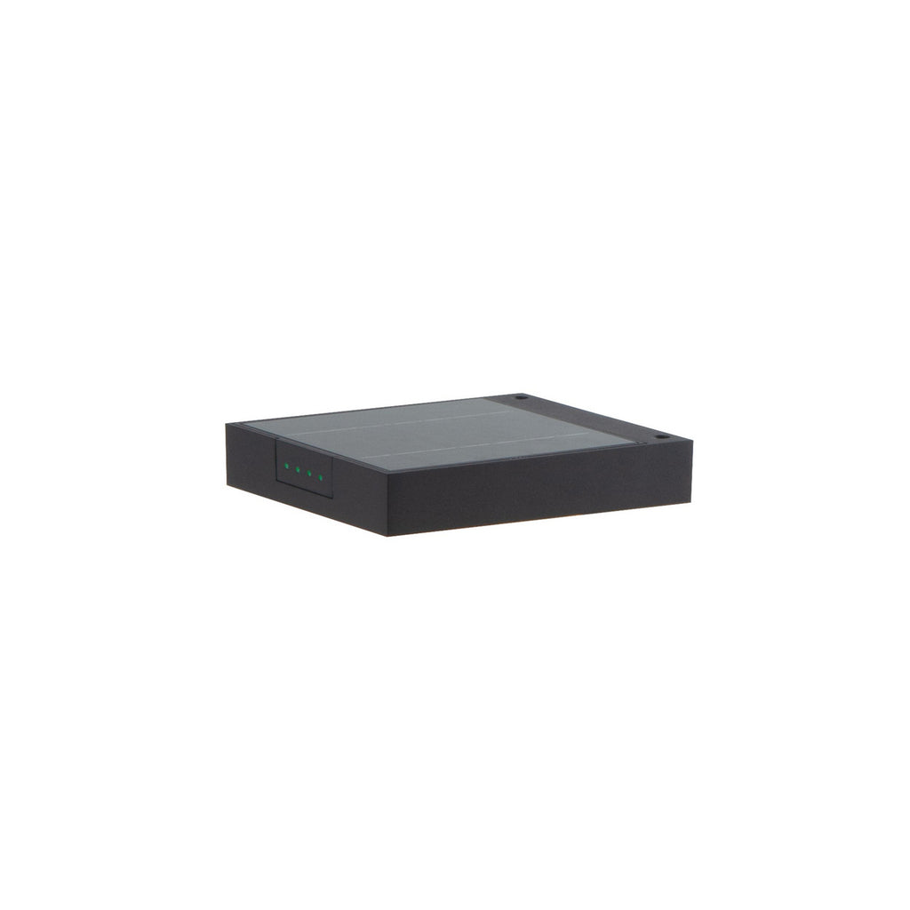 LED solcellevegglampe ALA WALL antrasitt aluminium detalj