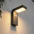 LED solcellevegglampe Aurino med sensor svart IP44 front