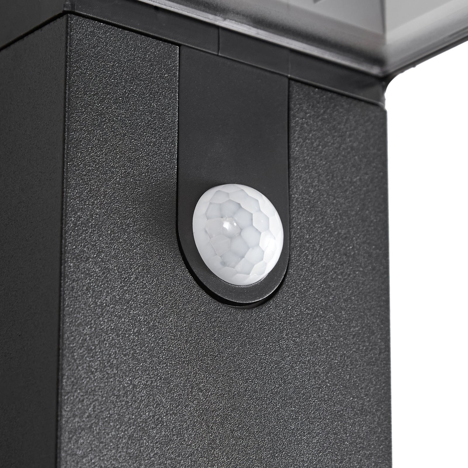 LED solcellevegglampe Aurino med sensor svart IP44 lys