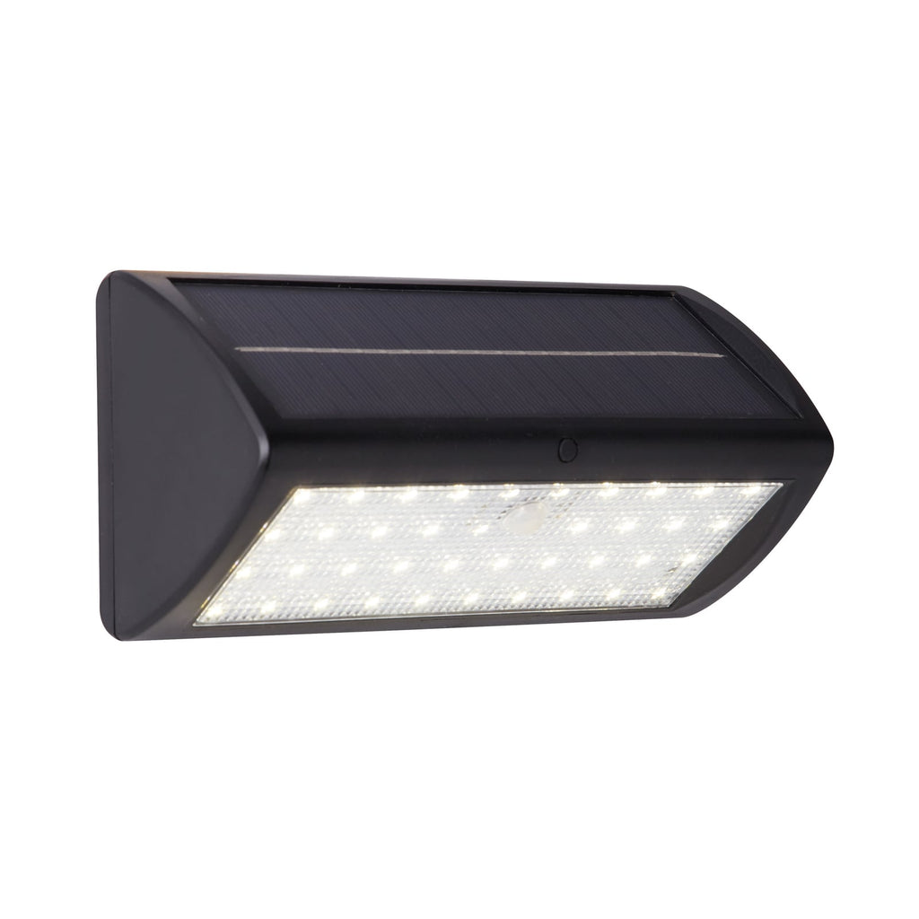 LED solcellevegglampe med bevegelsessensor svart IP44 - Searchlight detalj