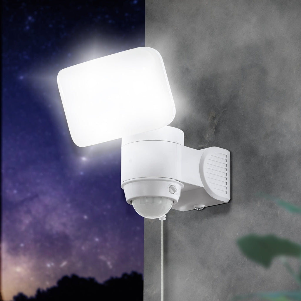 LED solcellevegglampe Casabas med bevegelsessensor IP44 bakside