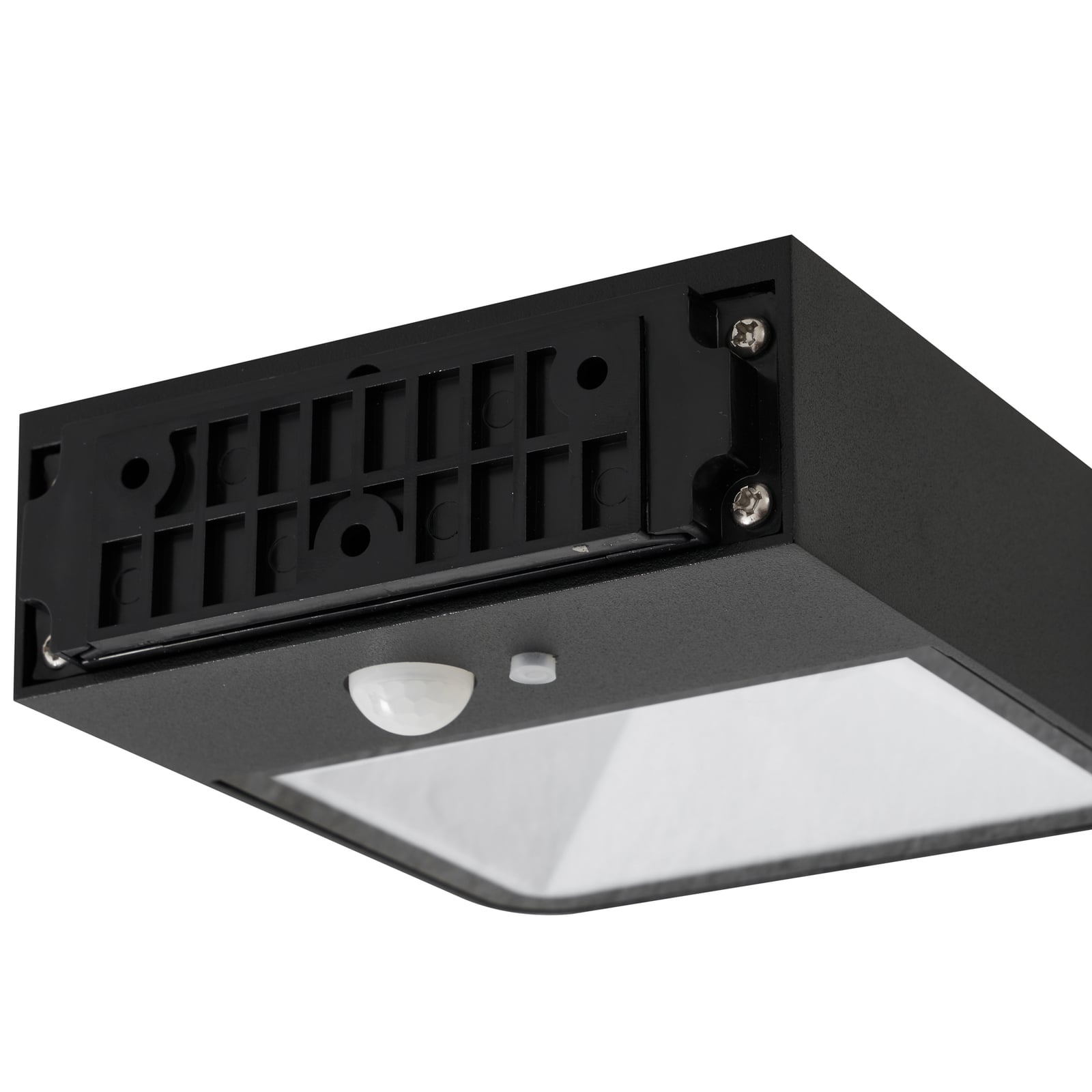 LED solcellevegglampe Dava med bevegelsessensor aluminium IP54 - Lucande