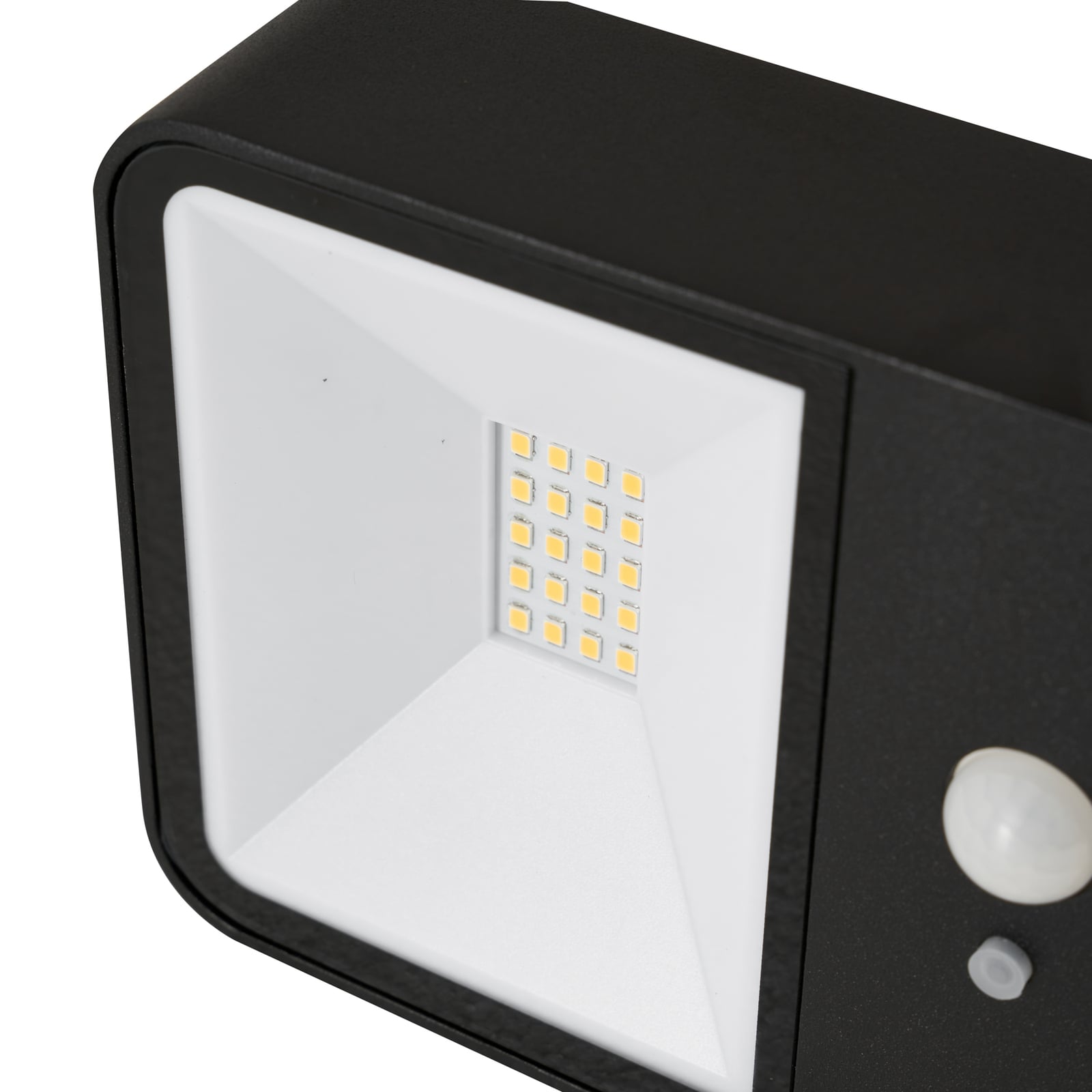 LED solcellevegglampe Dava med bevegelsessensor aluminium IP54 - Lucande