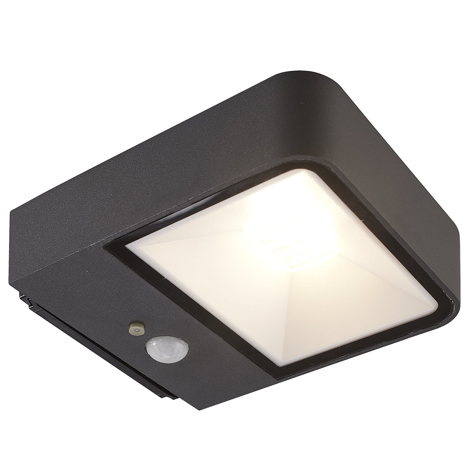 LED solcellevegglampe Dava med bevegelsessensor aluminium IP54 - Lucande