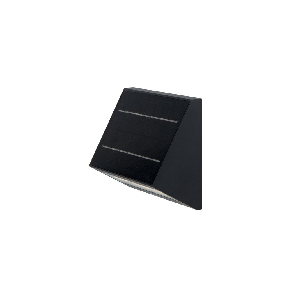 LED solcellevegglampe ECOSTEP antrasitt aluminium bakside