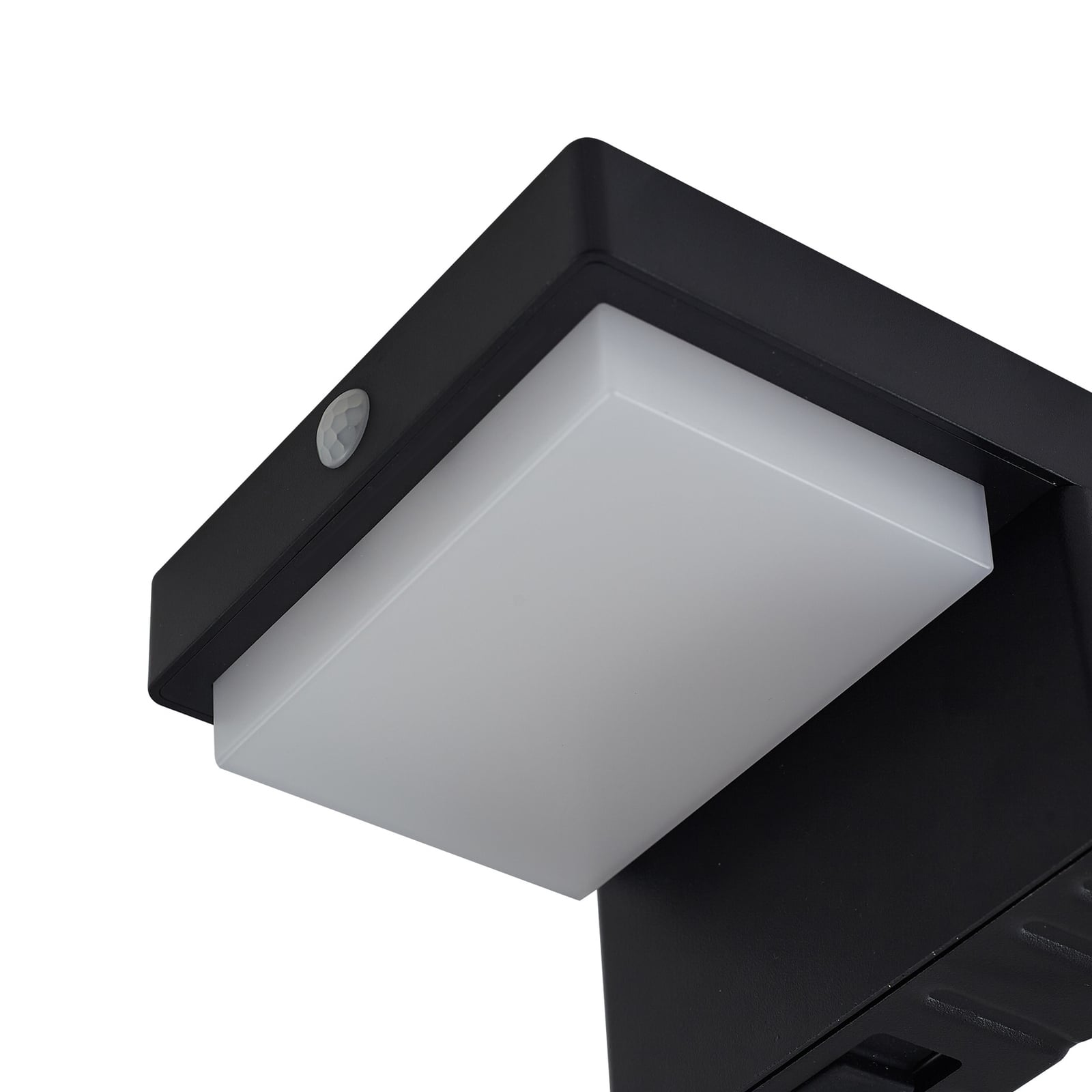 LED solcellevegglampe Eleazar med bevegelsessensor svart miljøbilde uteområde