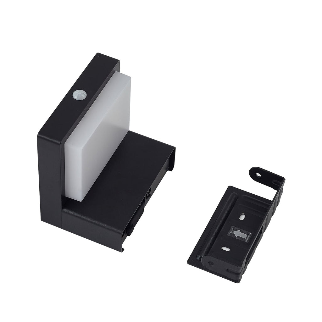 LED solcellevegglampe Eleazar med bevegelsessensor svart produktbilde