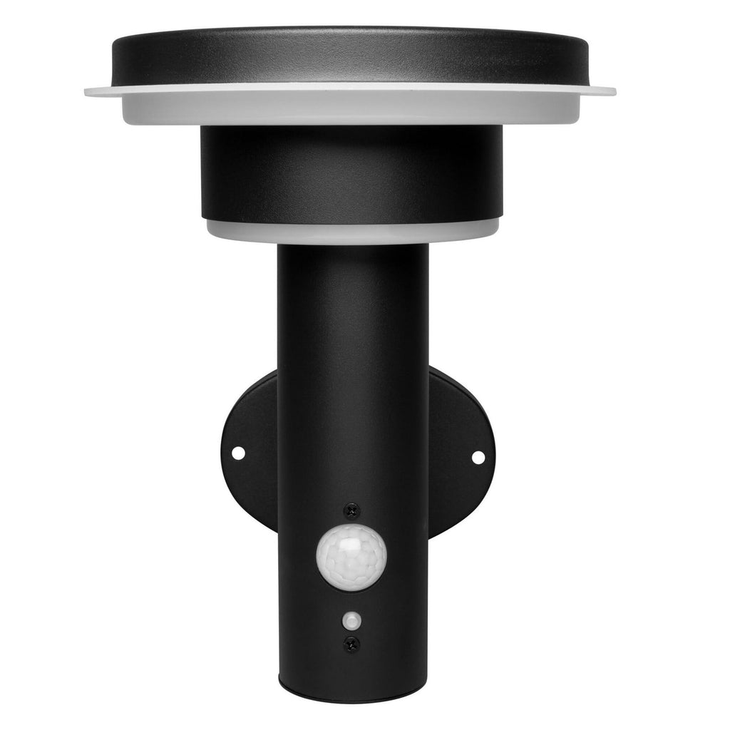 Nærbilde av LED solcellevegglampe Endura Double Circle svart IP44 bevegelsessensor