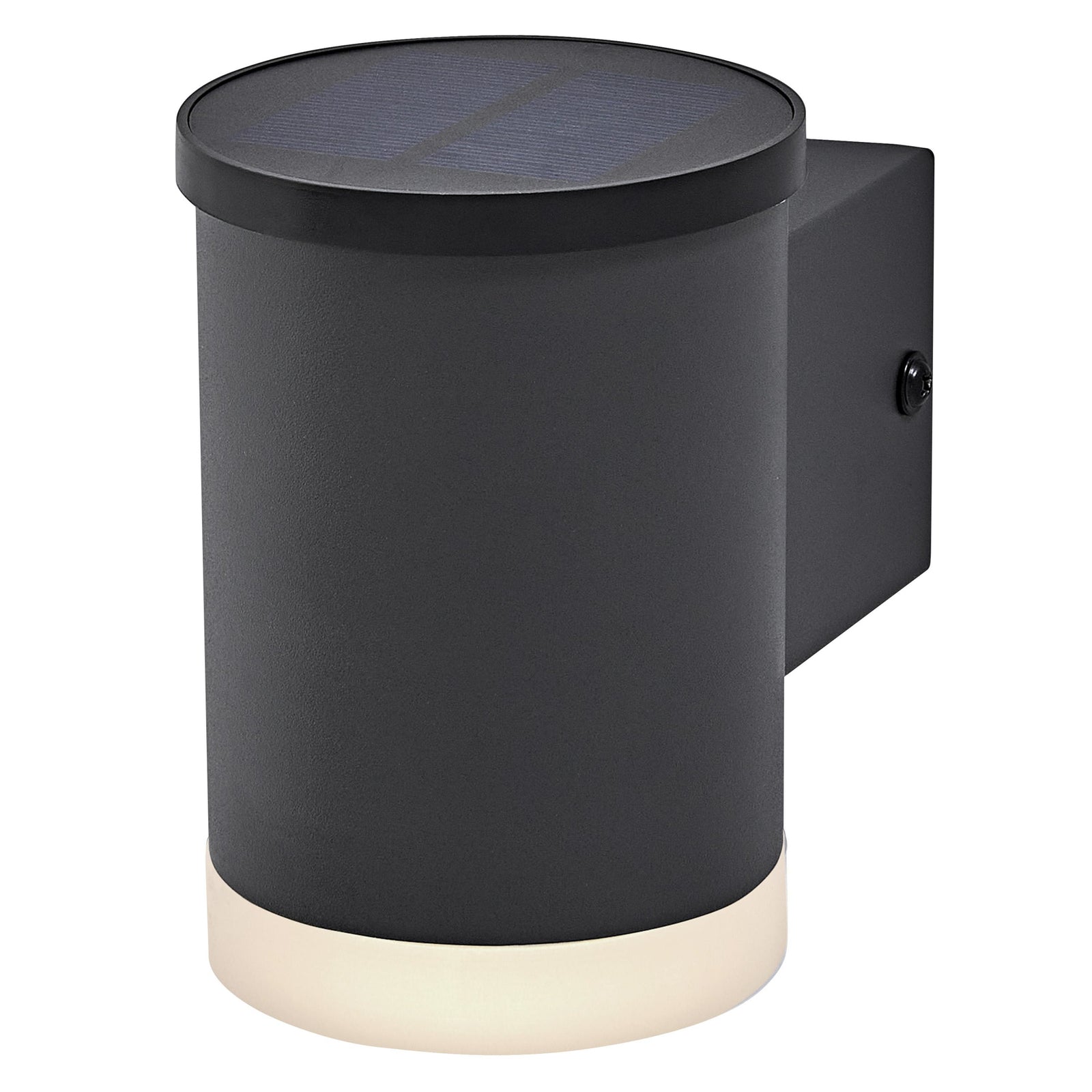 Montert LED solcellevegglampe Endura Style Oxford mørkegrå IP44 på vegg