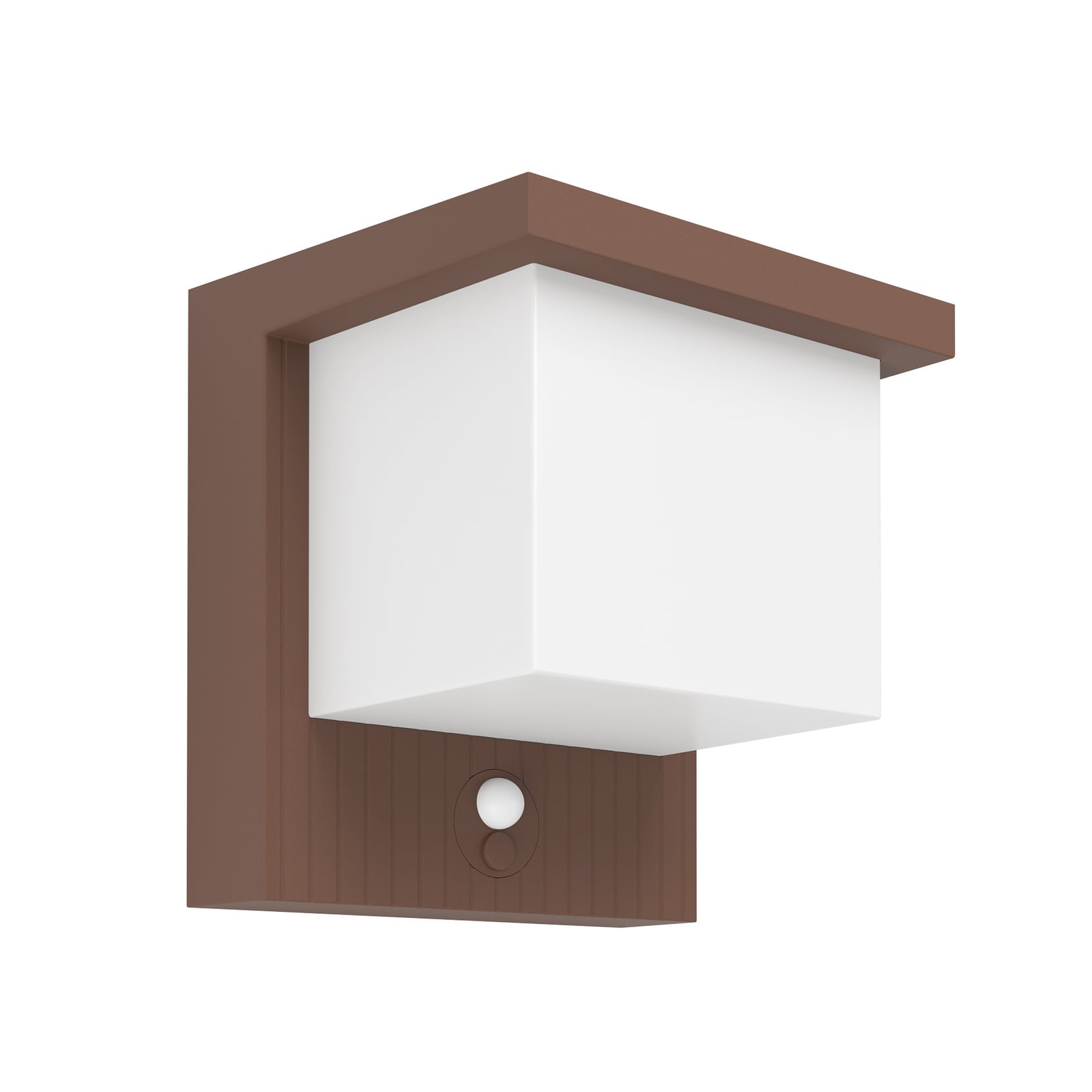 LED solcellevegglampe Frigento rustfarget montert på vegg
