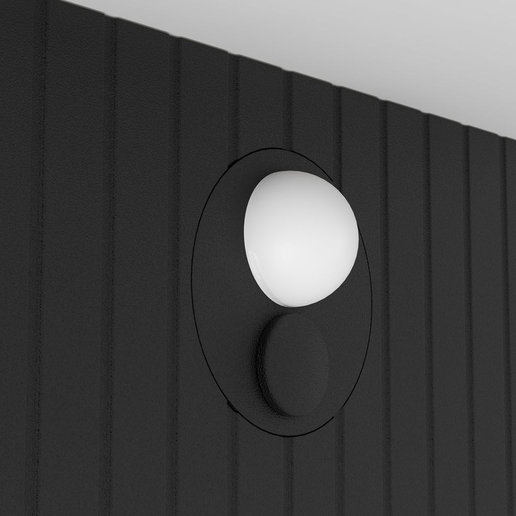 LED solcellevegglampe Frigento svart sensor IP44 lys i mørket