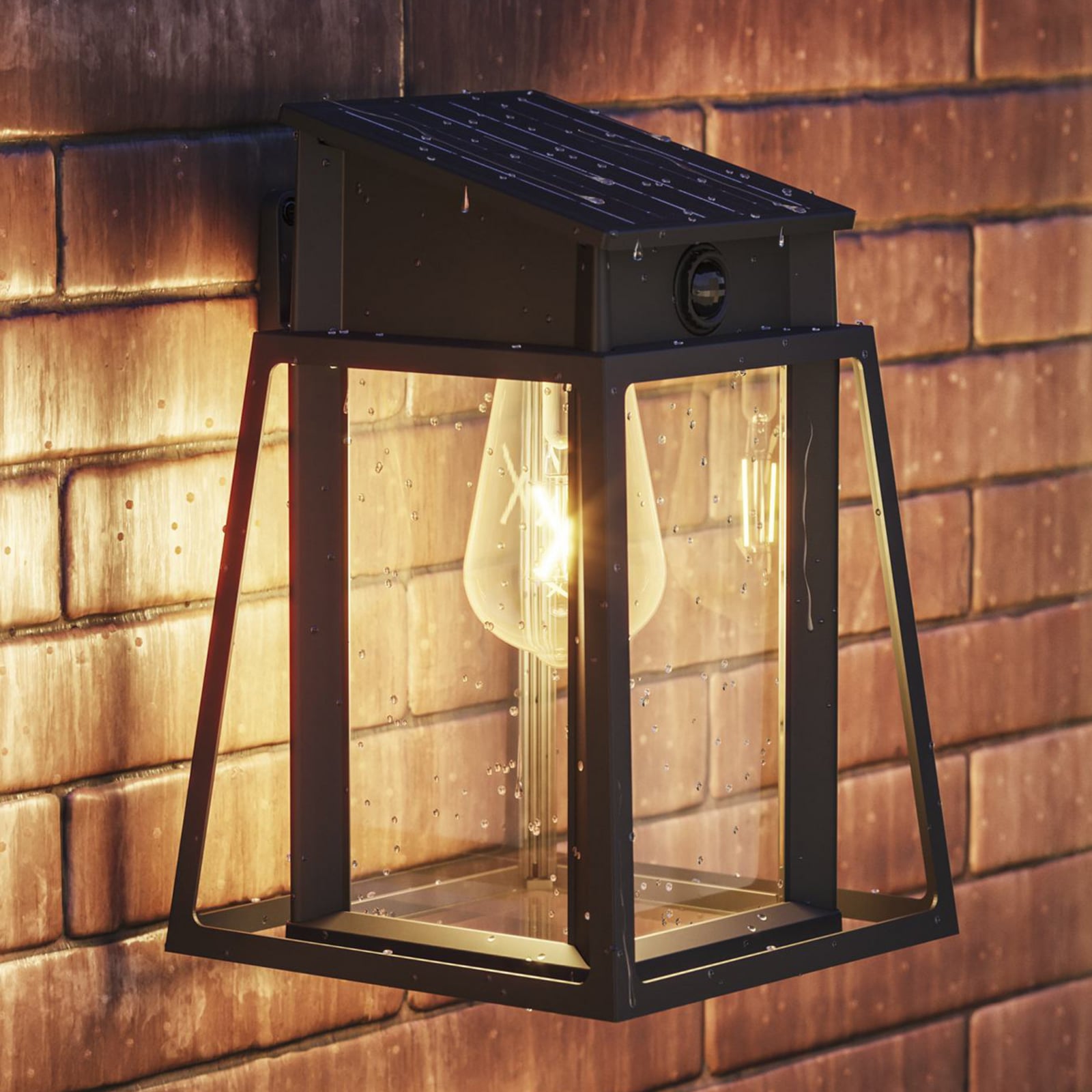 LED solcellevegglampe Lysin med bevegelsessensor IP44 Philips forfra