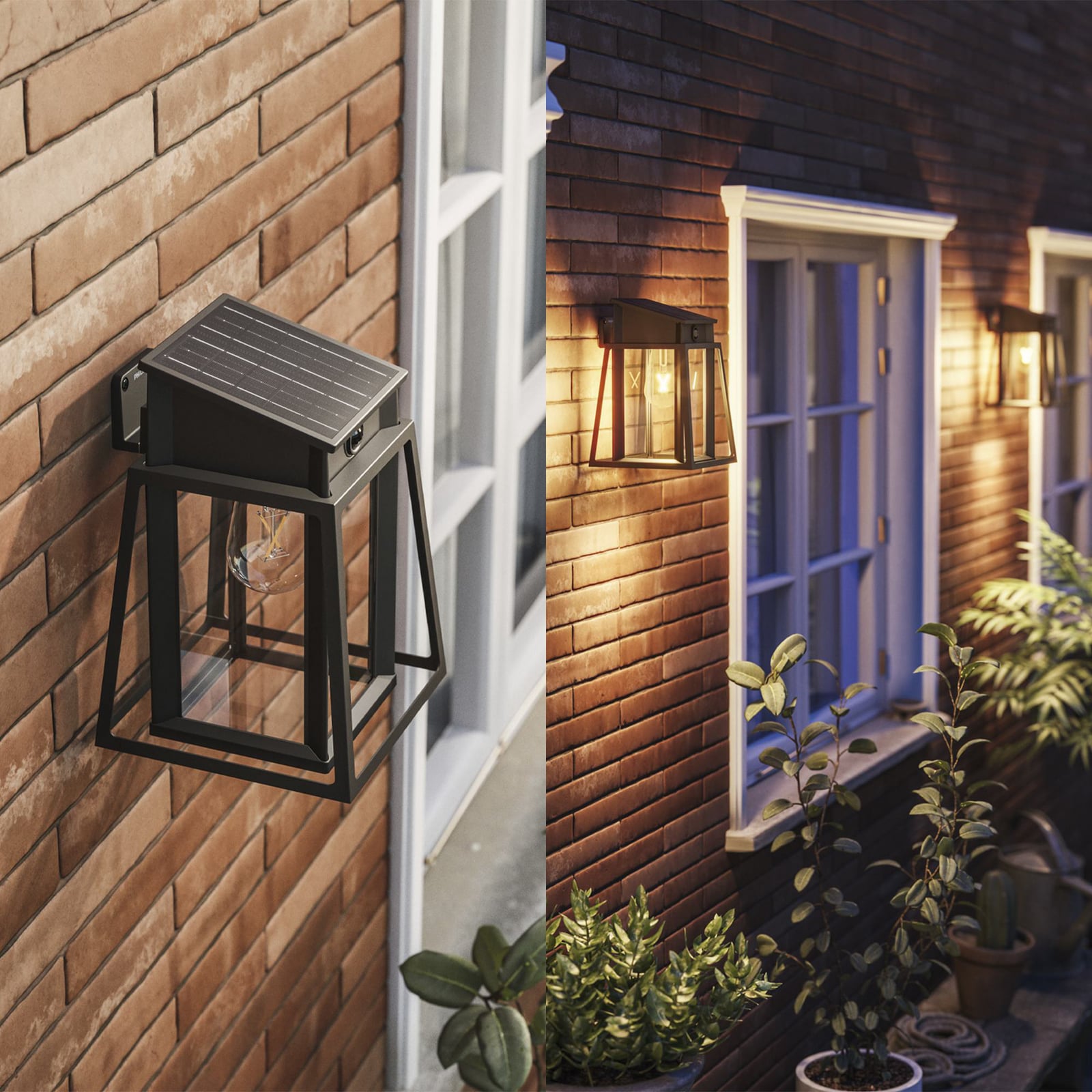 LED solcellevegglampe Lysin med bevegelsessensor IP44 Philips lys i mørket