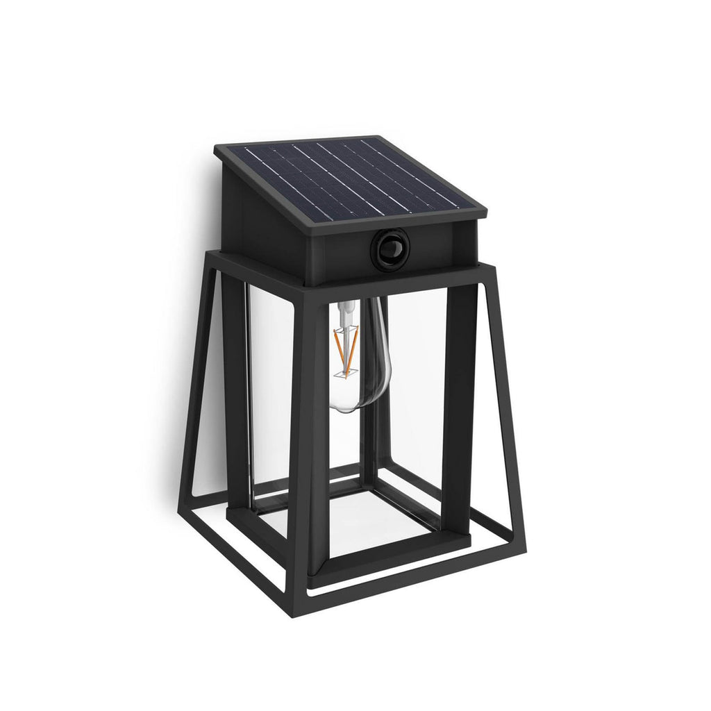 LED solcellevegglampe Lysin med bevegelsessensor IP44 Philips montert på vegg