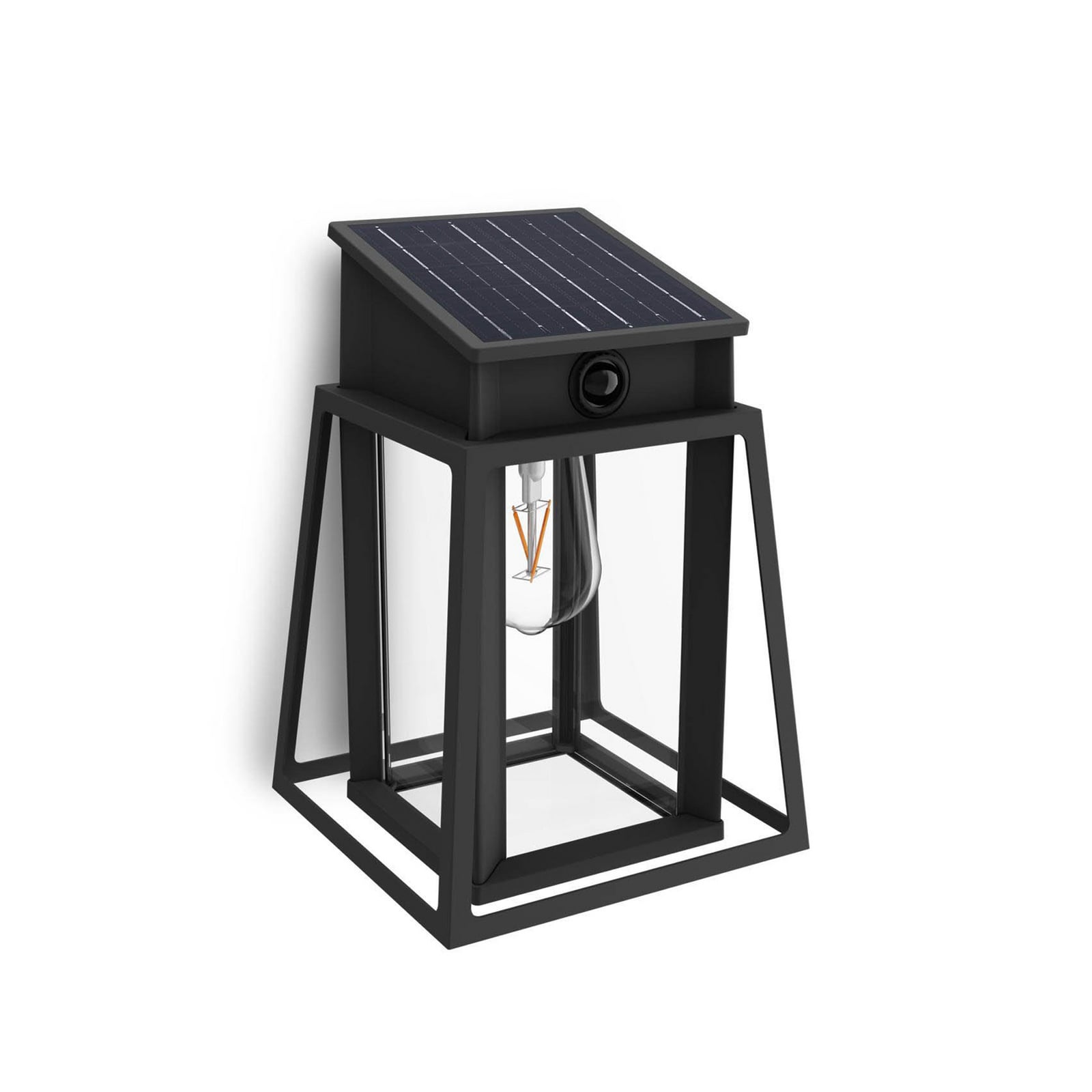 LED solcellevegglampe Lysin med bevegelsessensor IP44 Philips montert på vegg