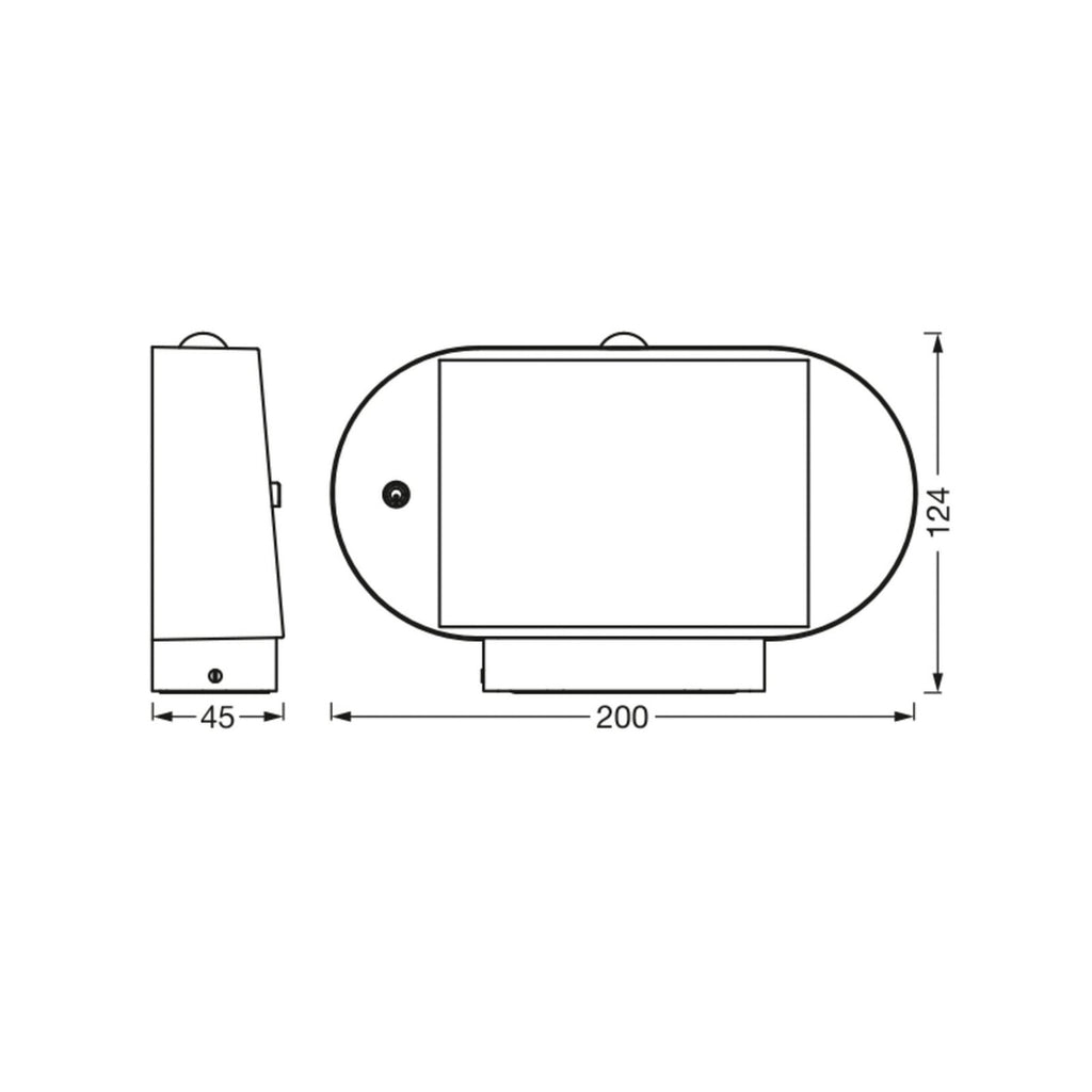 LED solcellevegglampe med bevegelsessensor oval 20 cm IP44 - OSRAM bakside