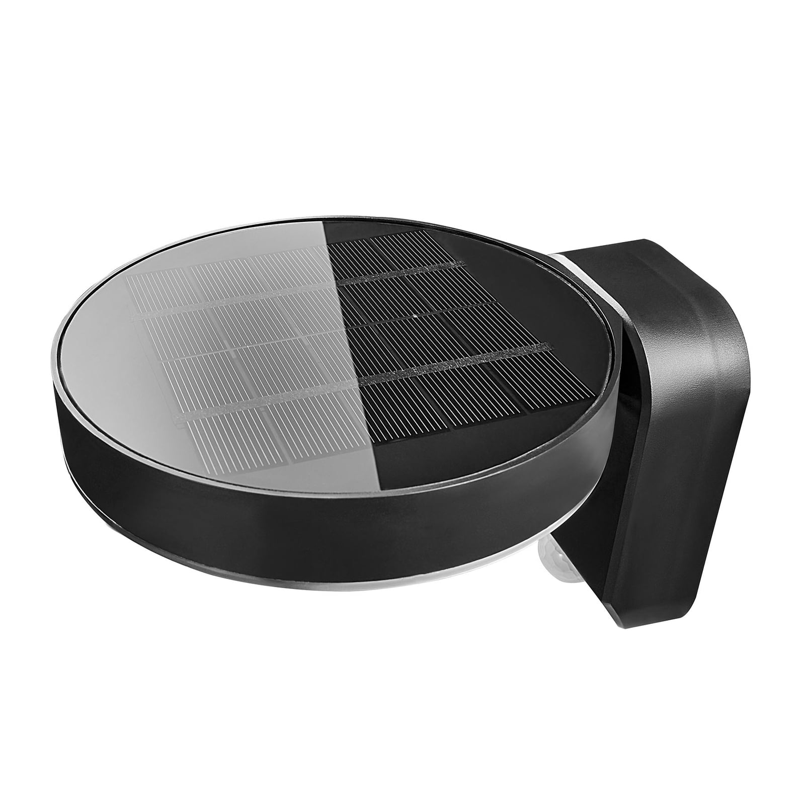 LED solcellevegglampe Rica Round sett fra siden