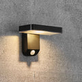 LED solcellevegglampe Rica Square med bevegelsessensor forfra