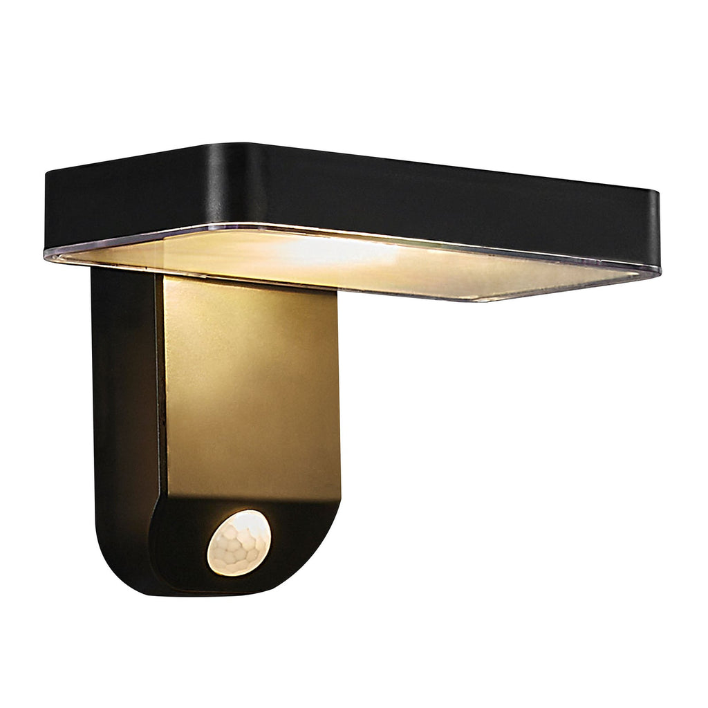 Detalj av LED solcellevegglampe Rica Square med bevegelsessensor
