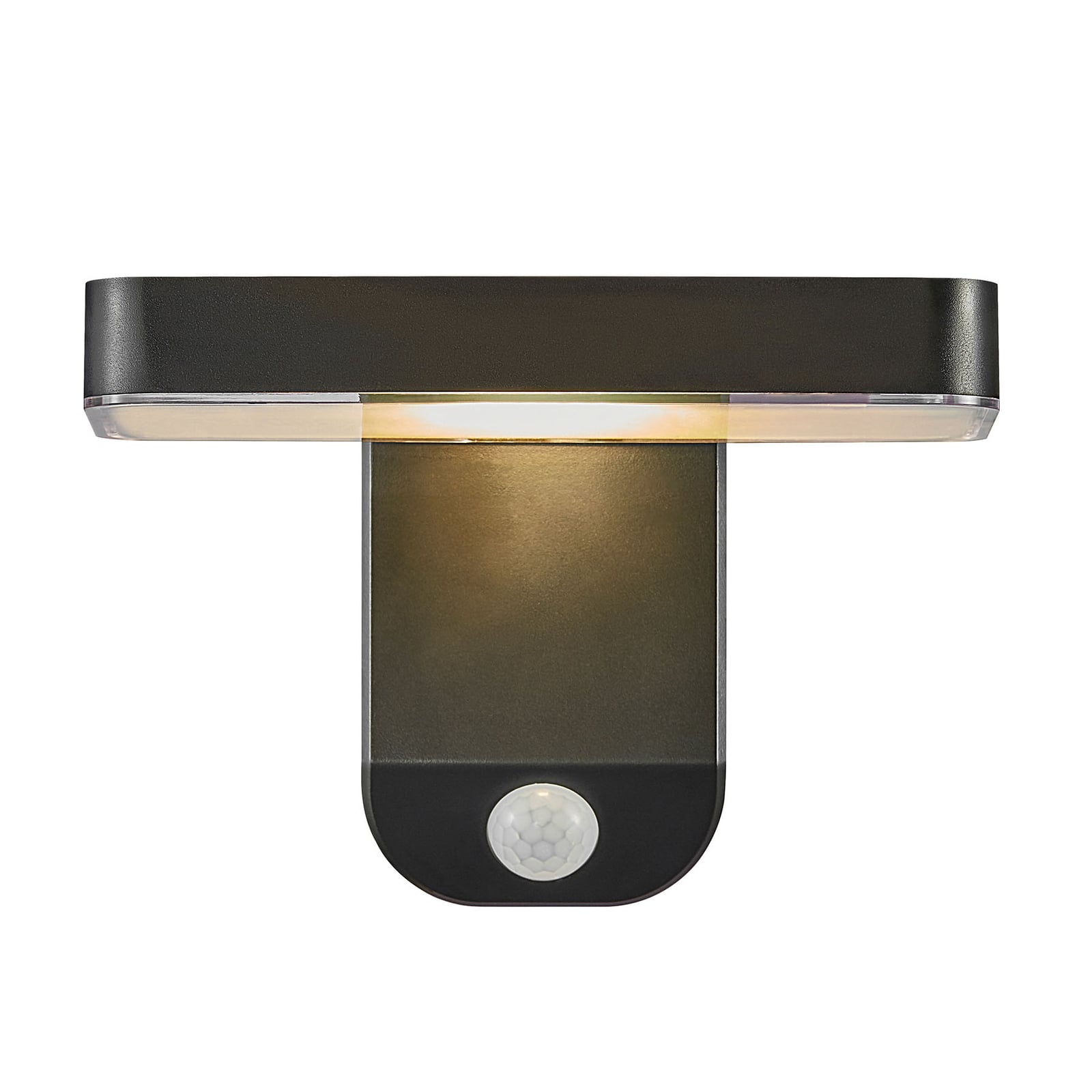 Montert LED solcellevegglampe Rica Square med bevegelsessensor utendørs