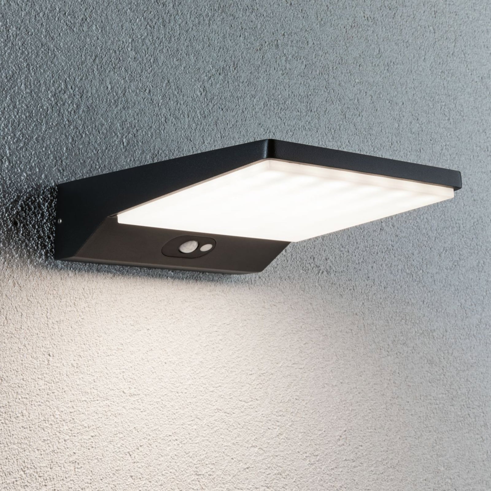 LED solcellevegglampe Ronas med bevegelsessensor IP44 Paulmann forfra