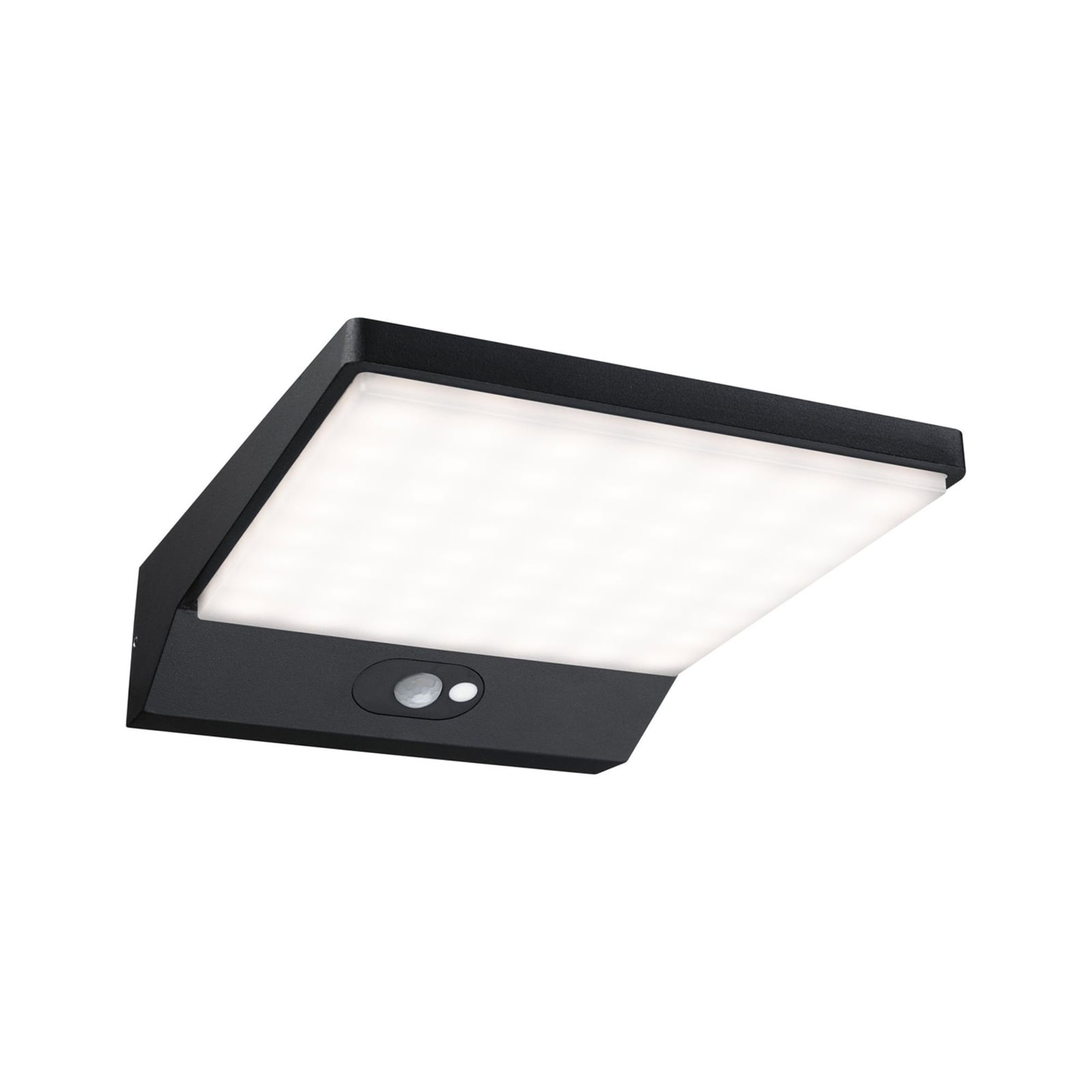 Nærbilde av LED solcellevegglampe Ronas med bevegelsessensor IP44 Paulmann