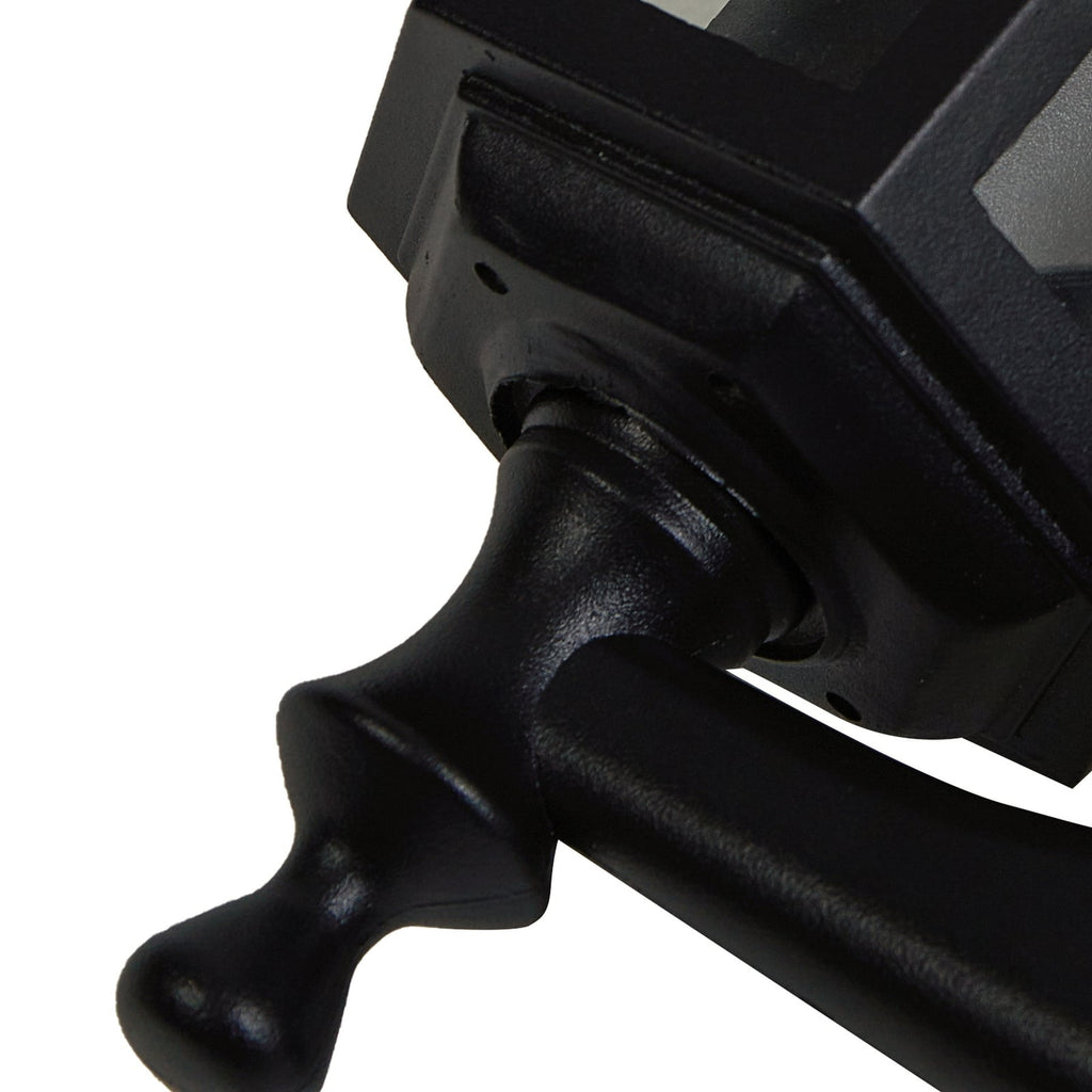 LED solcellevegglampe Sayata lanterne svart aluminium IP44 batteri og lyskilde