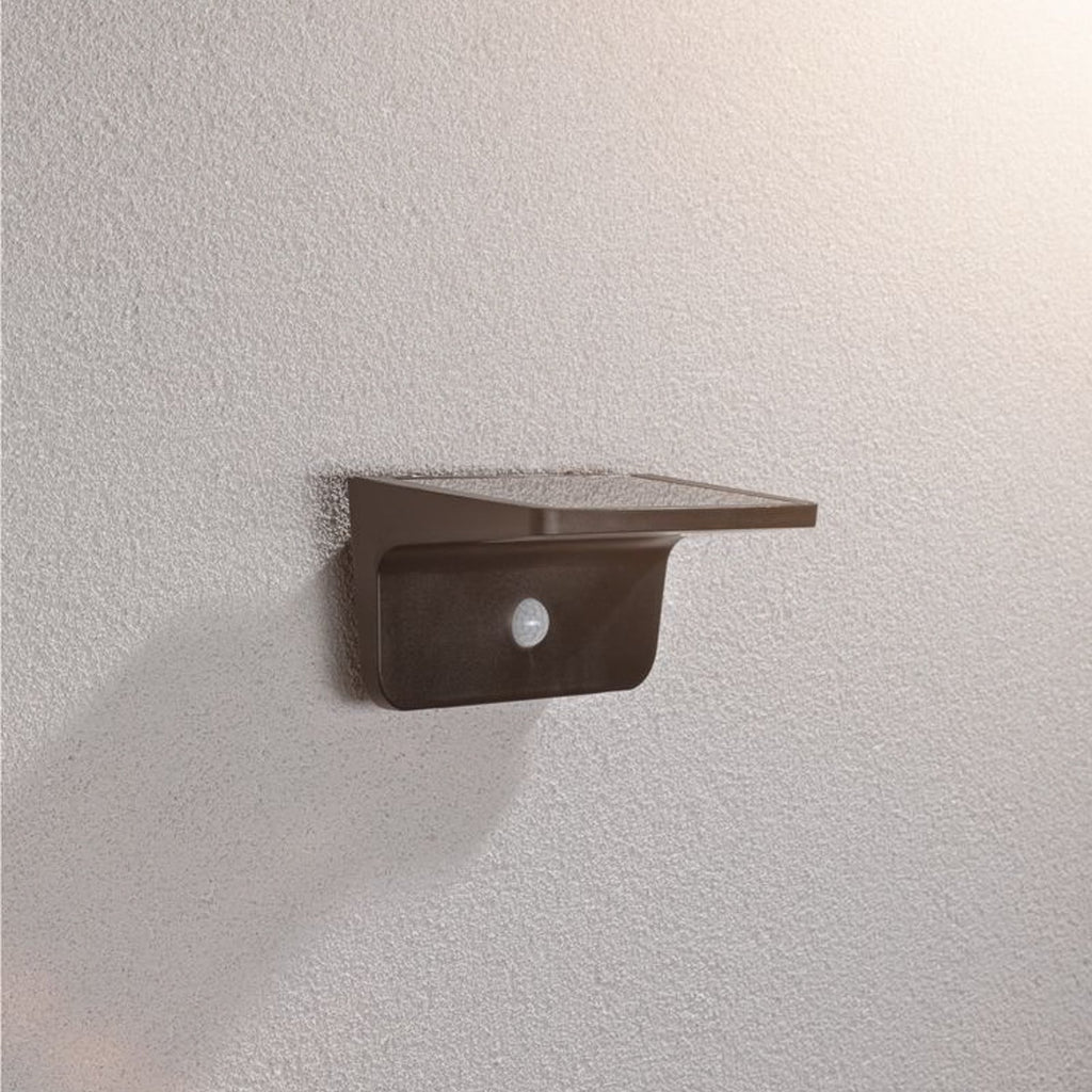 LED solcellevegglampe Solveig med bevegelsessensor IP44 bakside