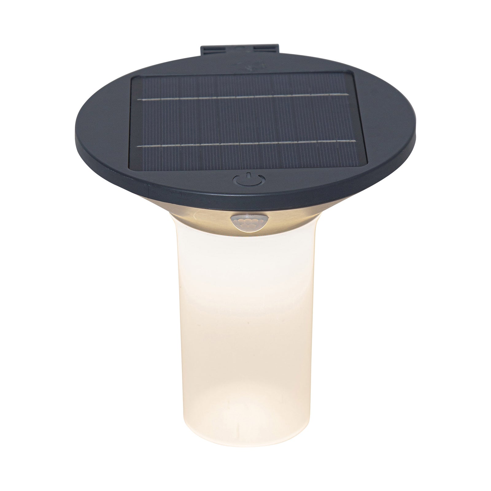 LED solcellevegglampe Valta med bevegelsessensor IP44 med synlig solcellepanel