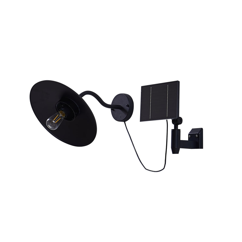 Detalj av LED solcellevegglampe Virane svart aluminium IP44
