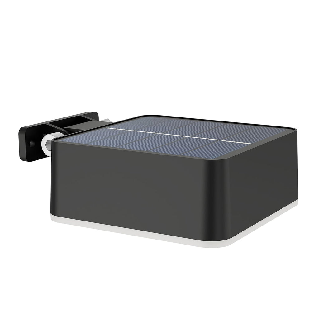 LED solcellevegglampe Vynce svart IP44 10,5 cm forfra