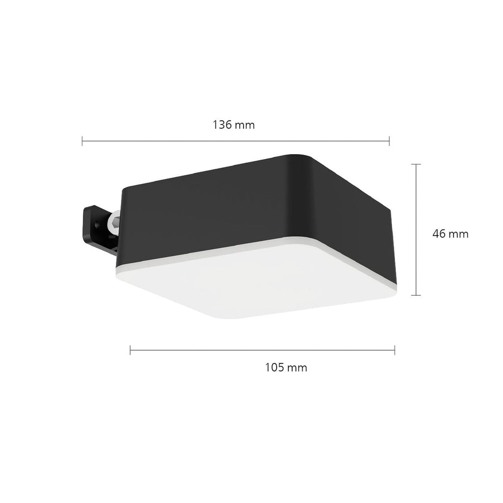 Detaljbilde av LED solcellevegglampe Vynce svart IP44 10,5 cm