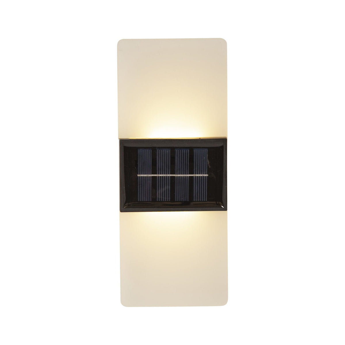 LED solcellevegglampe Wally 20x8 cm hvit CCT IP44 montert ute
