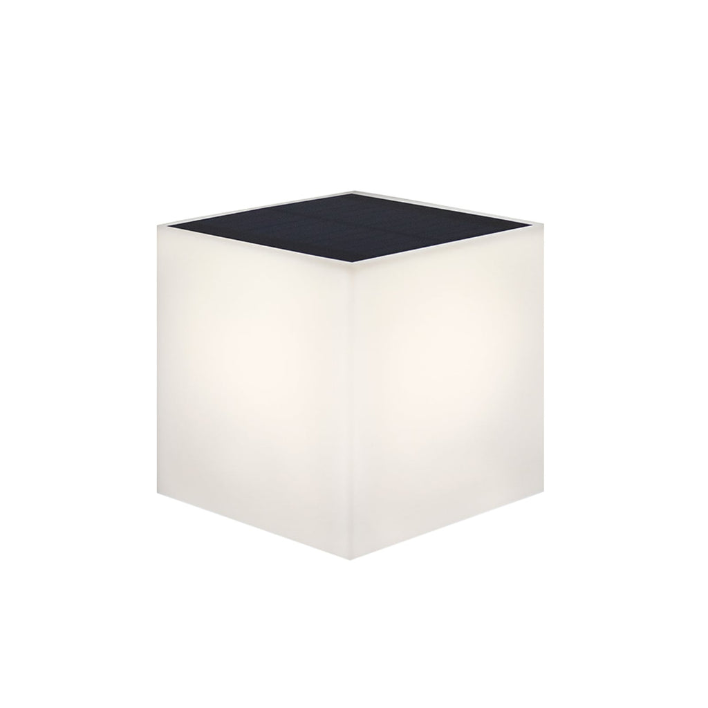 LED solcellevegglampe Wally med bevegelsessensor IP65 hvit forside
