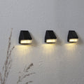 LED solcellevegglampe Wally Mini svart 3-pack forfra