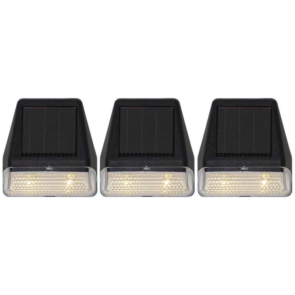 LED solcellevegglampe Wally Mini svart 3-pack bakside