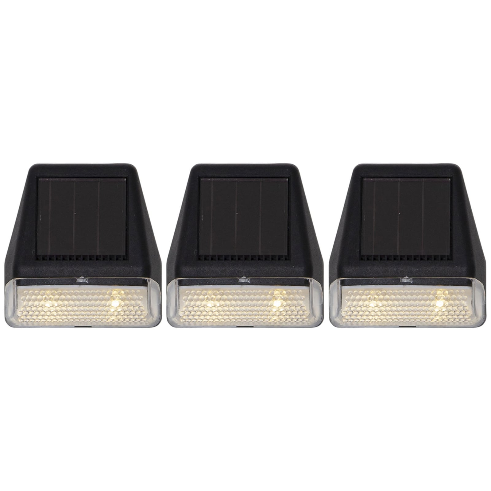 LED solcellevegglampe Wally Mini svart 3-pack bakside
