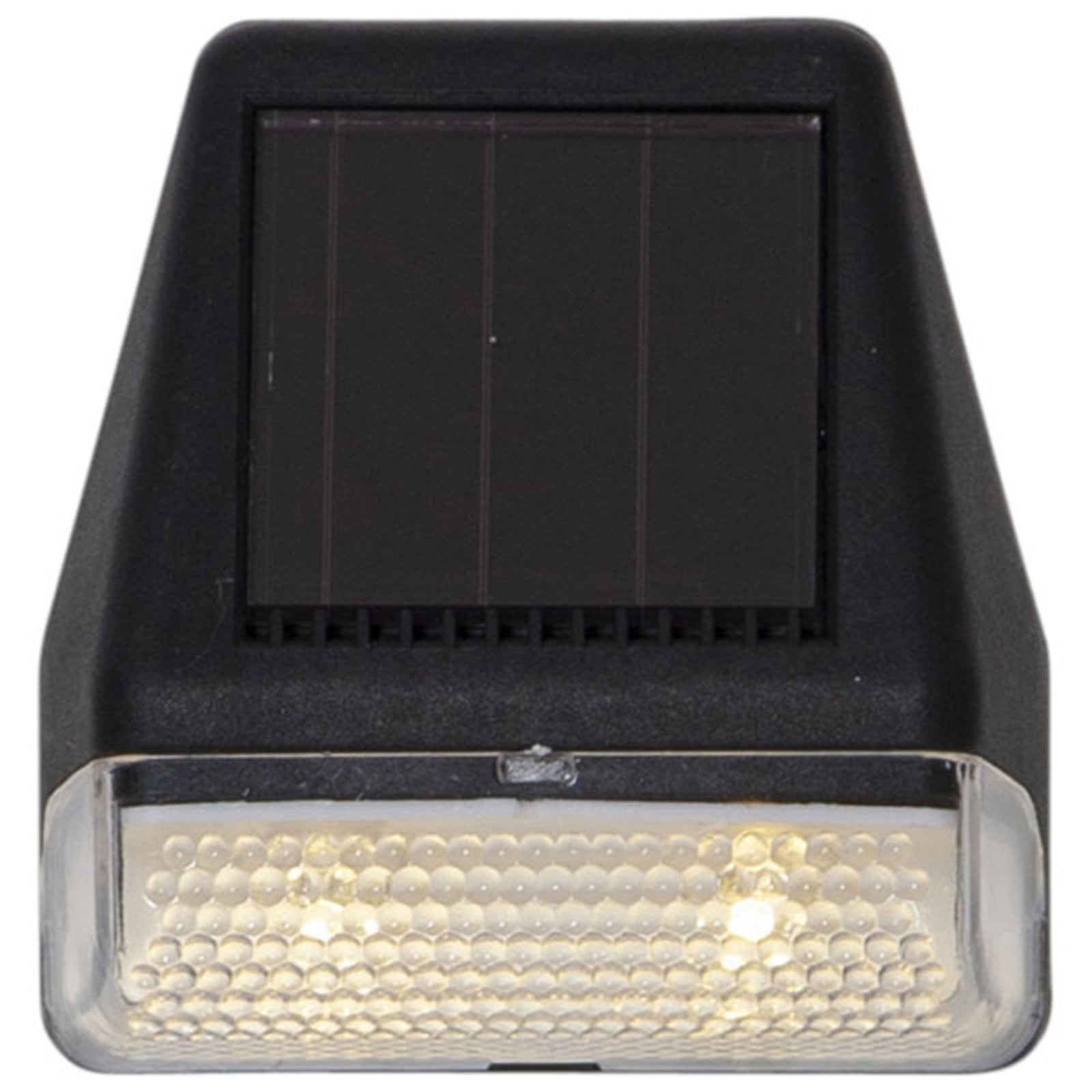 LED solcellevegglampe Wally Mini svart 3-pack detalj av solcellepanel