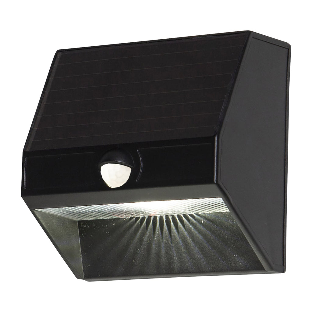 LED solcellevegglampe Wally opp og ned svart IP44 detalj av sensor