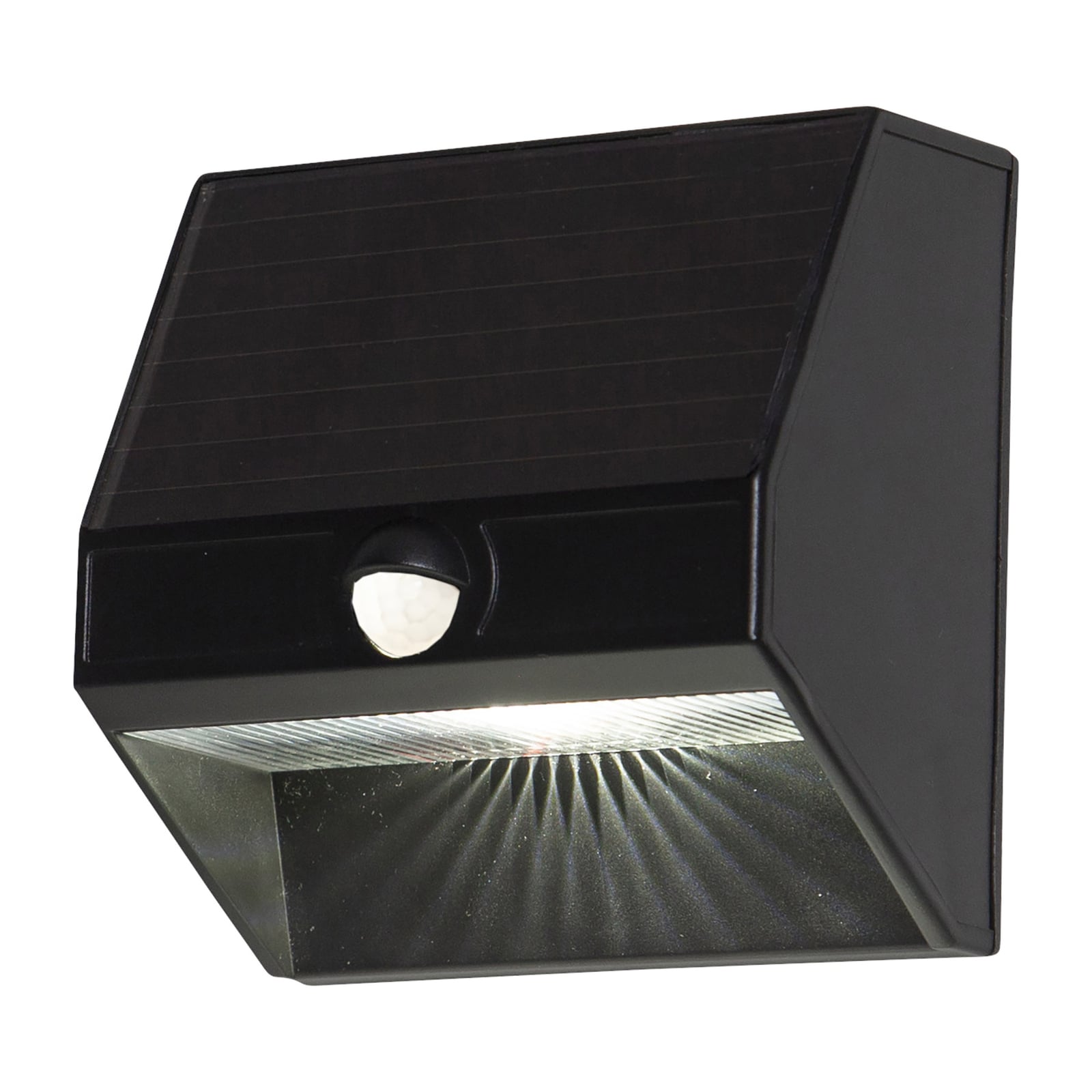 LED solcellevegglampe Wally opp og ned svart IP44 detalj av sensor