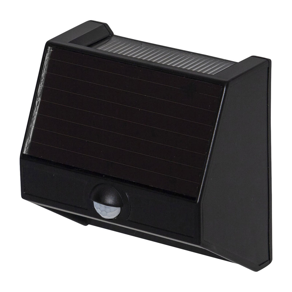 LED solcellevegglampe Wally opp og ned svart IP44 solcellepanel