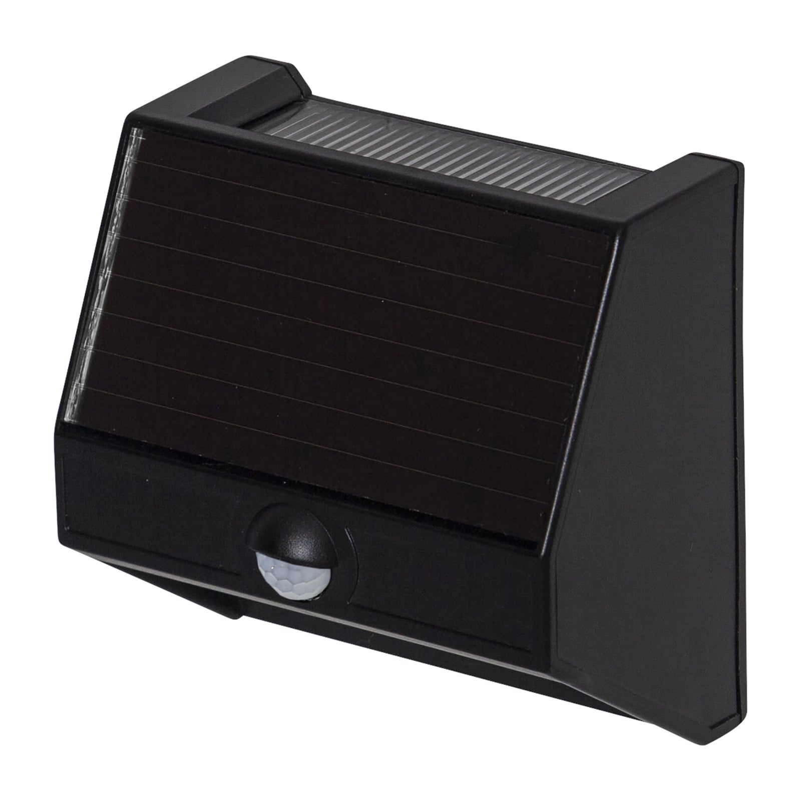 LED solcellevegglampe Wally opp og ned svart IP44 solcellepanel