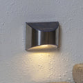 LED solcellevegglampe Wally sølv forfra