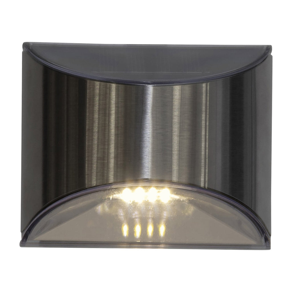 LED solcellevegglampe Wally sølv 2-pack IP44 - STAR TRADING