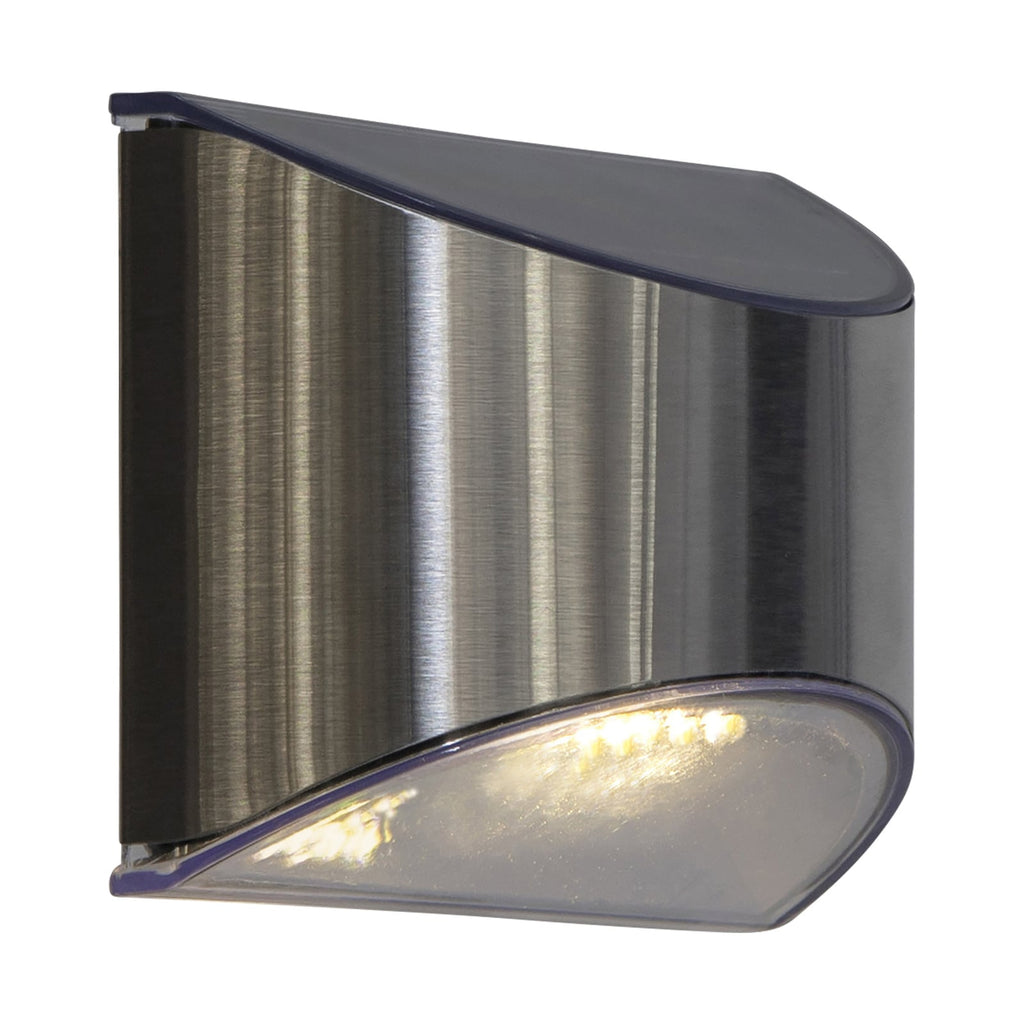 LED solcellevegglampe Wally sølv 2-pack IP44 - STAR TRADING