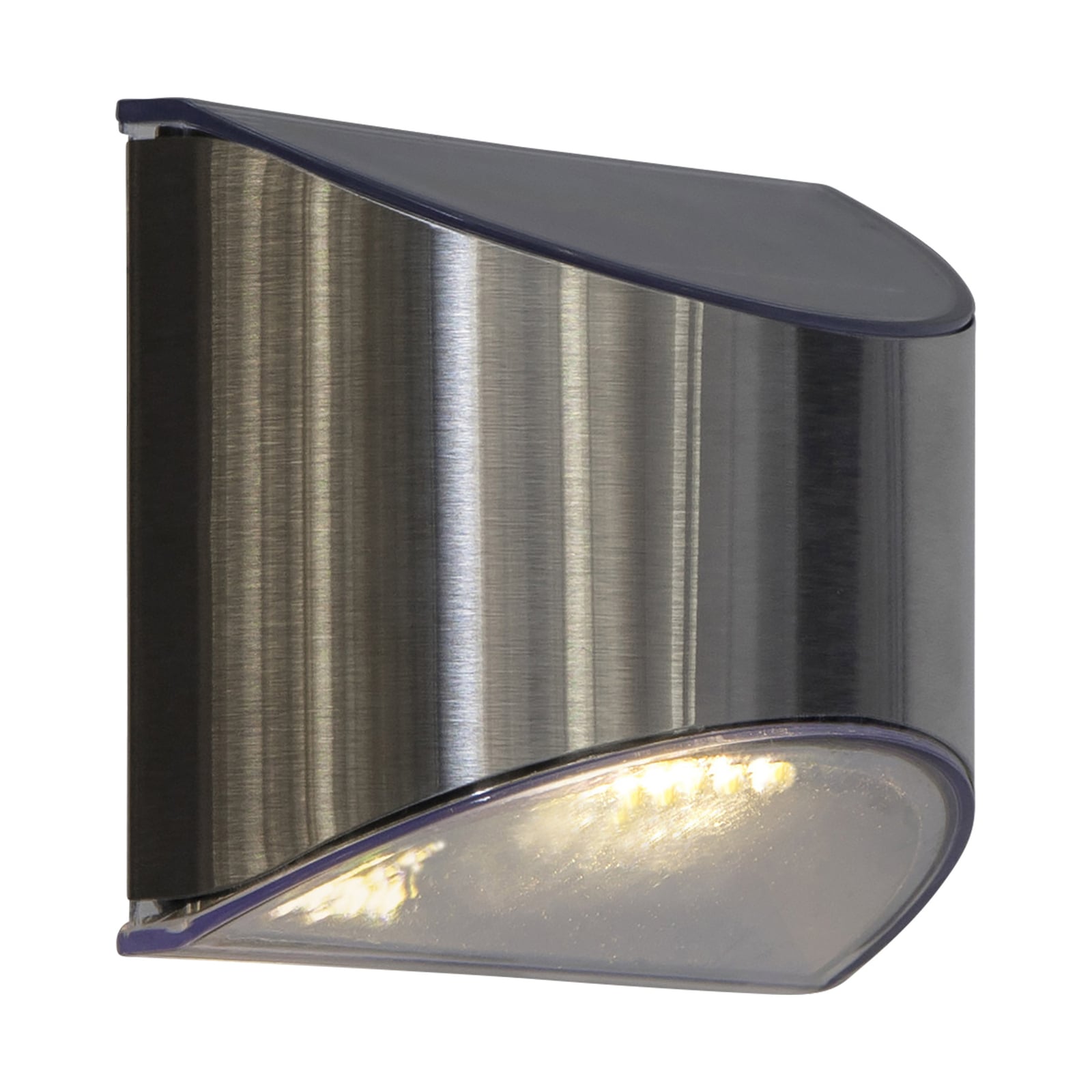 LED solcellevegglampe Wally sølv 2-pack IP44 - STAR TRADING