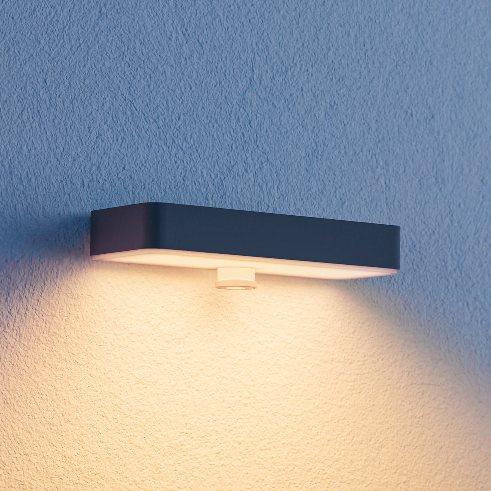 LED solcellevegglampe XSolar SOL-O S antrasitt front