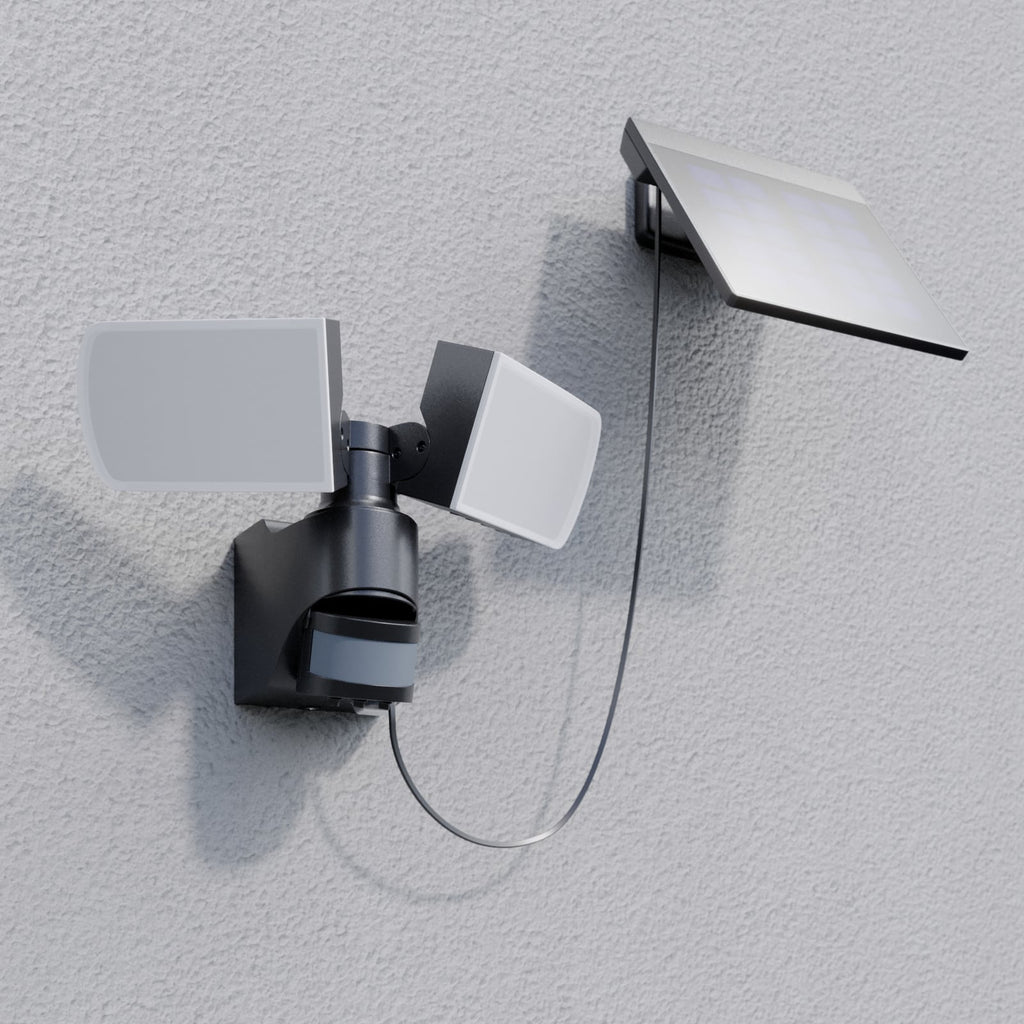LED solcelleveggspot Lissano med bevegelsessensor IP44 med bevegelsessensor