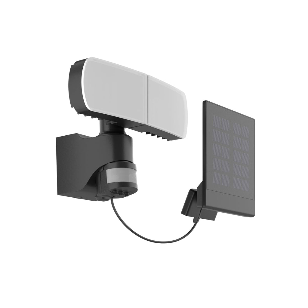 Nærbilde av LED solcelleveggspot Lissano med bevegelsessensor IP44