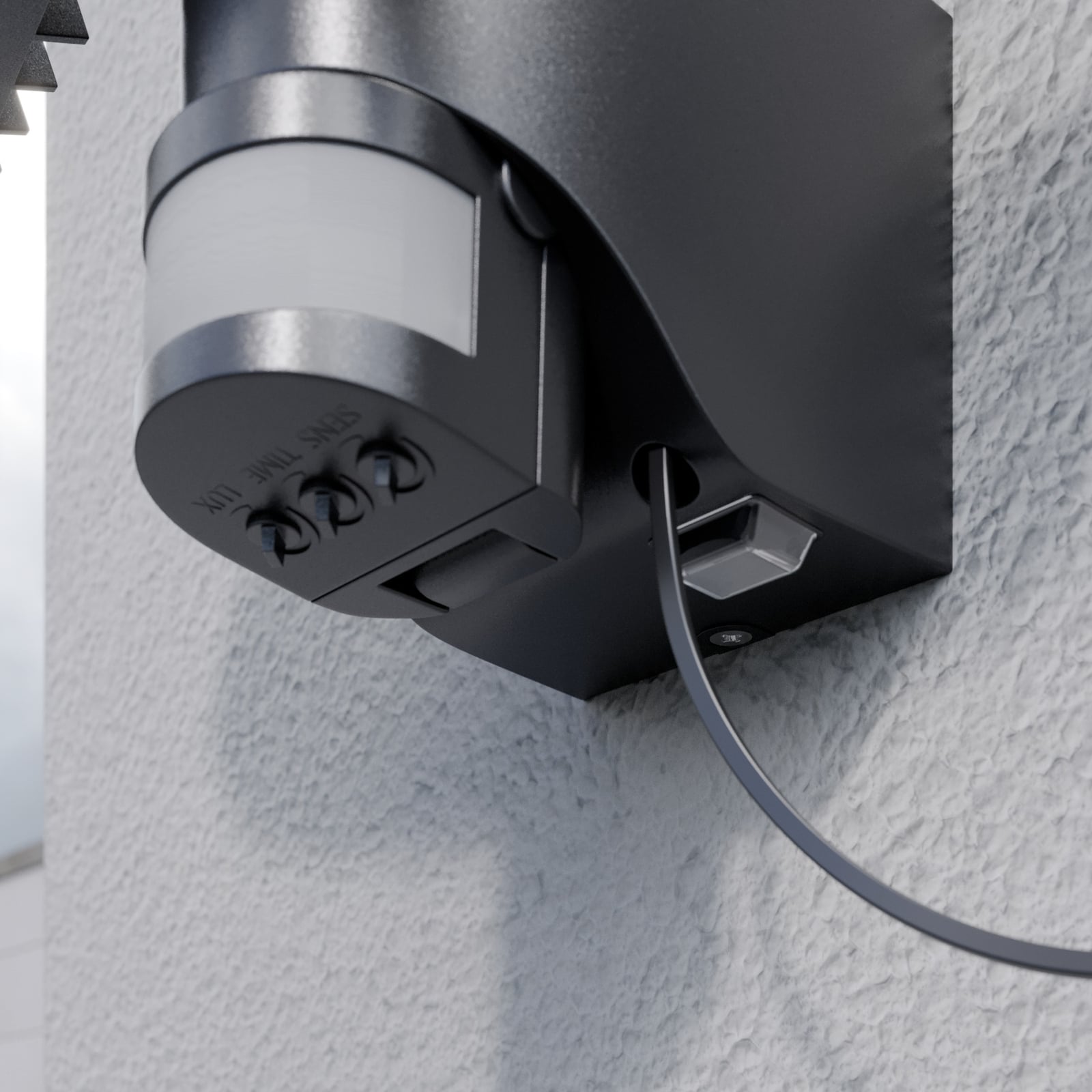 Oversikt av LED solcelleveggspot Lissano med bevegelsessensor IP44